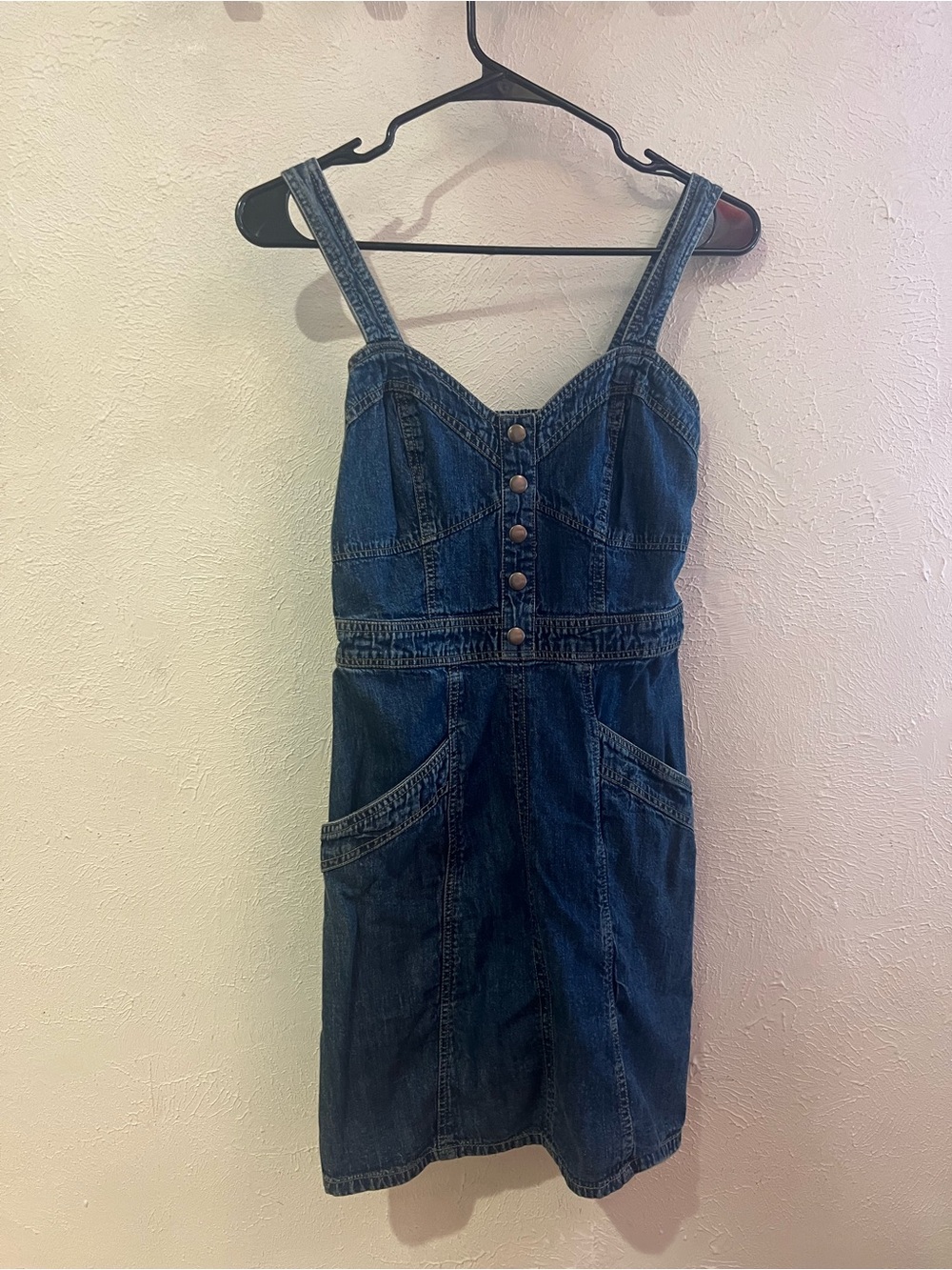 Denim Button-Front Sundress Dark Wash - Picture 4 of 4